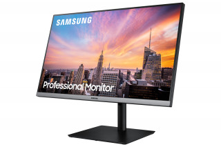 Samsung Monitor 27" - S27R650FDUX (IPS, 16:9, 1920x1080, 250cd/m2, 5ms, HDMI, DP, USB 3.0 x2, 2.0 x2, szürke) PC