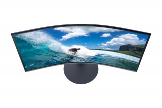 Samsung 27" C27T550FDU LED HDMI Display port ívelt kijelzős kékes sötétszürke monitor PC