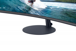 Samsung 27" C27T550FDU LED HDMI Display port ívelt kijelzős kékes sötétszürke monitor PC