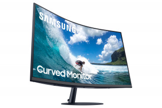 Samsung 27" C27T550FDU LED HDMI Display port ívelt kijelzős kékes sötétszürke monitor PC