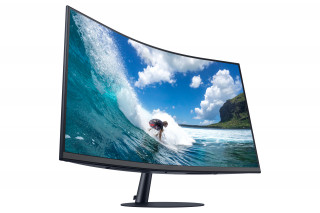 Samsung 27" C27T550FDU LED HDMI Display port ívelt kijelzős kékes sötétszürke monitor PC