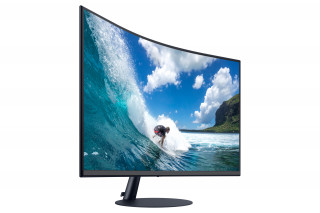 Samsung 27" C27T550FDU LED HDMI Display port ívelt kijelzős kékes sötétszürke monitor PC