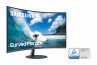 Samsung 31,5" C32T550FDU LED HDMI Display port ívelt kijelzős kékes sötétszürke monitor thumbnail