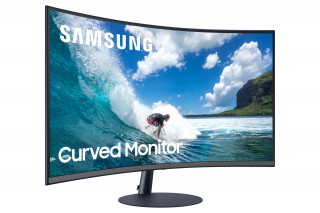 Samsung 31,5" C32T550FDU LED HDMI Display port ívelt kijelzős kékes sötétszürke monitor PC