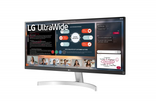 LG Monitor 29" - 29WN600-W (IPS; 21:9; 2560x1080; 5ms; 250cd; HDMIx2; DP; Speaker; HDR10; FreeSync, sRGB90%) PC