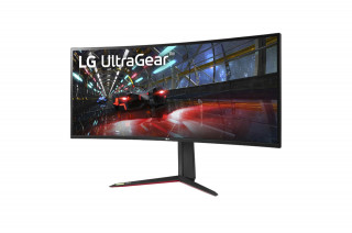 LG Monitor 38" - 38GN950-B (NanoIPS; Ívelt; HDR600; G-Sync; 144Hz; 21:9; QHD 3840x1600; 1ms; 450cd; HDMI; DP; USB; Mag.) PC