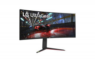 LG Monitor 38" - 38GN950-B (NanoIPS; Ívelt; HDR600; G-Sync; 144Hz; 21:9; QHD 3840x1600; 1ms; 450cd; HDMI; DP; USB; Mag.) PC