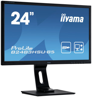 iiyama ProLite B2483HSU-B5 számítógép monitor 61 cm (24") 1920 x 1080 pixelek Full HD LED Fekete PC