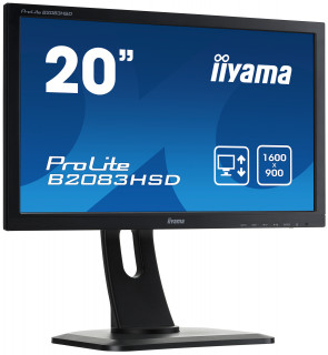 LED 19.5' Prolite B2083HSD, 5ms, DVI, speakers, black PC