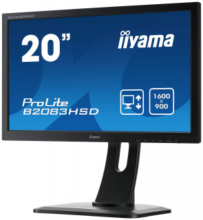 LED 19.5' Prolite B2083HSD, 5ms, DVI, speakers, black PC