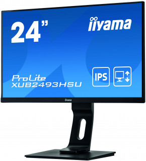 iiyama ProLite XUB2493HSU-B1 számítógép monitor 60,5 cm (23.8") 1920 x 1080 pixelek Full HD LED Fekete PC