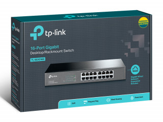 TP-Link TL-SG1016D 16port 10/100/1000Mbps LAN nem menedzselhető asztali Switch PC