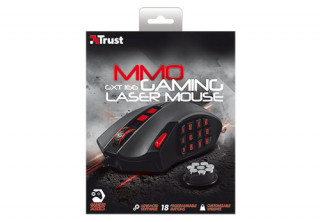 Trust GXT 166 MMO fekete vezetékes gamer egér PC