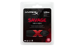 Kingston 128GB USB3.1 HyperX Savage Fekete-Piros (HXS3/128GB) Flash Drive PC