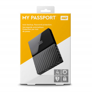 Western Digital My Passport WDBYFT0040BBK 2,5" 4TB USB3.0 fekete külső winchester PC