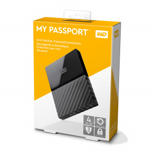 Western Digital My Passport WDBYFT0040BBK 2,5" 4TB USB3.0 fekete külső winchester PC