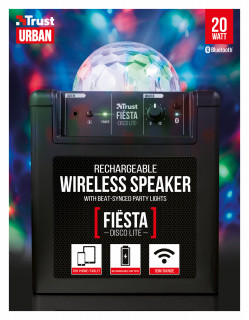 Trust Urban Fiesta Disco Lite vezeték nélküli Bluetooth fekete hangszóró PC