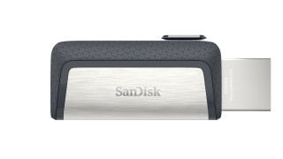 Sandisk 16GB USB3.0/Type-C Dual Drive Fekete-Ezüst (173336) Flash Drive PC