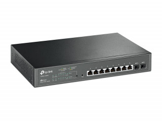 TP-Link T1500G-10MPS 8port GbE LAN PoE+ 2x SFP menedzselheto Switch PC