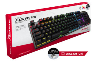 HyperX Alloy FPS RGB Mechanical Gaming Keyboard Silver Speed UK (HX-KB1SS2-UK) PC