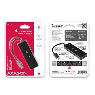 Axagon HUE-G1C 4 portos USB3.2 HUB PC