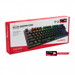 Kingston HyperX Alloy Origins Core Tenkeyless US Mechanikus gamer világító billentyűzet PC