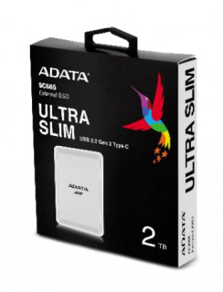 ADATA SC685 2TB USB3.2 fehér külső SSD PC