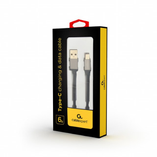 Gembird USB C -> USB 2.0 A M/M adatkábel 1.8m fekete szövet birítás PC