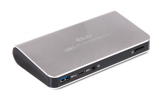 HDD-DOCK USB Club 3D USB Type C 3.1 GEN 1 MST SINGLE 4K30HZ DUAL 1200p TÖLTŐ DOKKOLÓ 60W PC