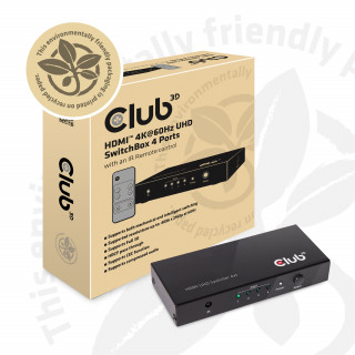 Club3D SenseVision HDMI 2.0 UHD 4 port Switchbox PC