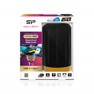 Silicon Power Armor A65 1TB Fekete [2.5"/USB3.0] PC