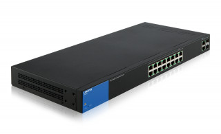 Linksys SMB LGS318P 16port (+2 combo RJ45/SFP) POE+ GbE LAN Smart menedzselhető Switch PC