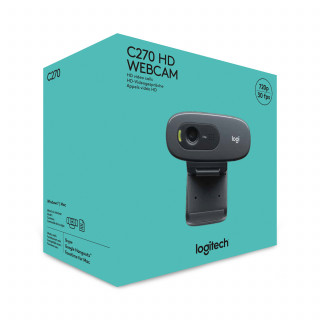 Logitech WebCam C270 HD webkamera fekete /960-001063/ PC
