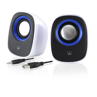 Ewent EW3513 Speakerset 2.0 USB Black/White PC