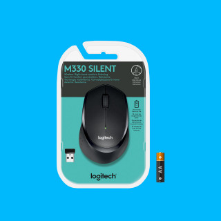 Logitech M330 Silent Plus [Vez.nélküli] - Fekete Egér PC