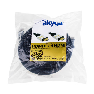 HDMI - HDMI PRO Akyga 10m v2.0 aranyozott PC