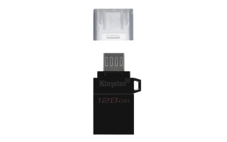 Kingston Technology DataTraveler microDuo3 G2 USB flash meghajtó 128 GB USB Type-A / Micro-USB 3.2 Gen 1 (3.1 Gen 1) PC