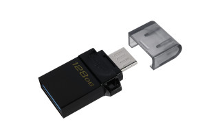 Kingston Technology DataTraveler microDuo3 G2 USB flash meghajtó 128 GB USB Type-A / Micro-USB 3.2 Gen 1 (3.1 Gen 1) PC