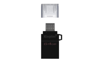 Kingston Technology DataTraveler microDuo3 G2 USB flash meghajtó 64 GB USB Type-A / Micro-USB 3.2 Gen 1 (3.1 Gen 1) PC