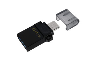 Kingston Technology DataTraveler microDuo3 G2 USB flash meghajtó 64 GB USB Type-A / Micro-USB 3.2 Gen 1 (3.1 Gen 1) PC