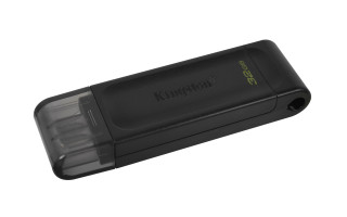 Kingston Technology DataTraveler 70 USB flash meghajtó 32 GB USB C-típus 3.2 Gen 1 (3.1 Gen 1) Fekete PC