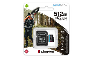 Kingston Technology Canvas Go! Plus memóriakártya 512 GB MicroSD Class 10 UHS-I PC
