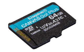 Kingston Technology Canvas Go! Plus memóriakártya 64 GB MicroSD Class 10 UHS-I PC