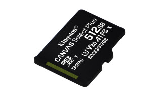 Kingston 512GB microSDXC Canvas Select Plus 100R A1 C10 Card + adapterrel PC