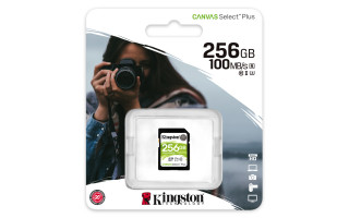Kingston 256GB SDXC Canvas Select Plus 100R C10 UHS-I U3 V30 PC