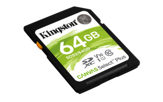 Kingston 64GB SDXC Canvas Select Plus 100R C10 UHS-I U3 V30 PC