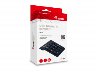 Equip-Life Numerikus billentyűzet - 245205 (USB, fekete) PC