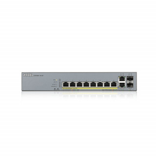 ZyXEL GS1350-12HP 8x GbE LAN PoE (130W) 2x GbE SFP smart menedzselhető CCTV PoE switch PC