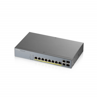 ZyXEL GS1350-12HP 8x GbE LAN PoE (130W) 2x GbE SFP smart menedzselhető CCTV PoE switch PC