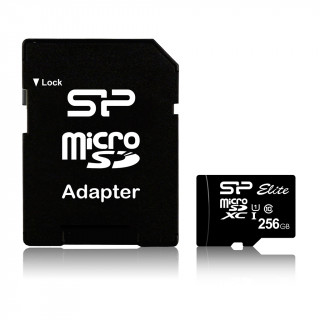 Silicon Power Memóriakártya Micro SDXC 256GB Class 10 Elite UHS-1 +Adapter PC